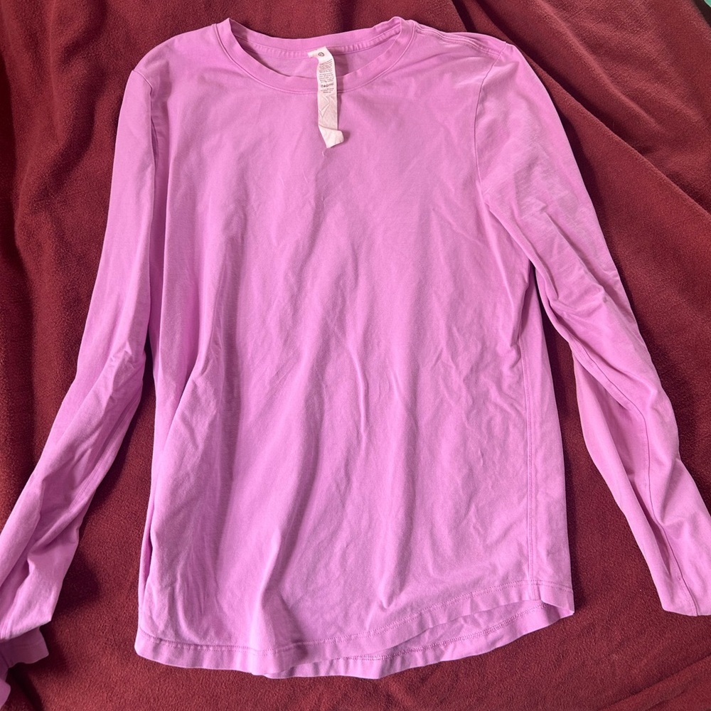 Pink Lululemon athletic shirt size 6